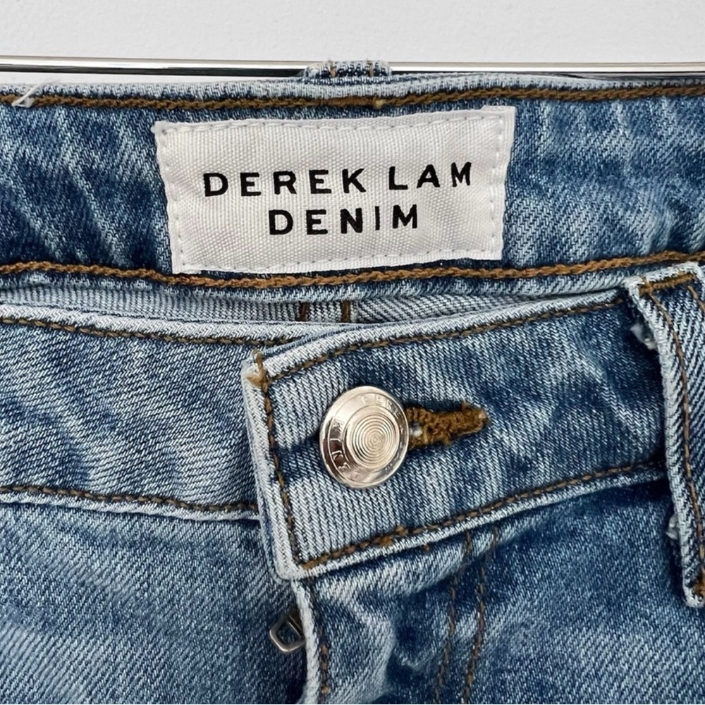 Derek Lam “ Mila” Mid- Rise Girlfriend Denim Blue Jeans - Picture 4 of 9